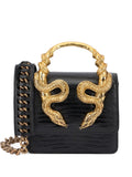 Roberto Cavallisnake-embellished chain tote bag