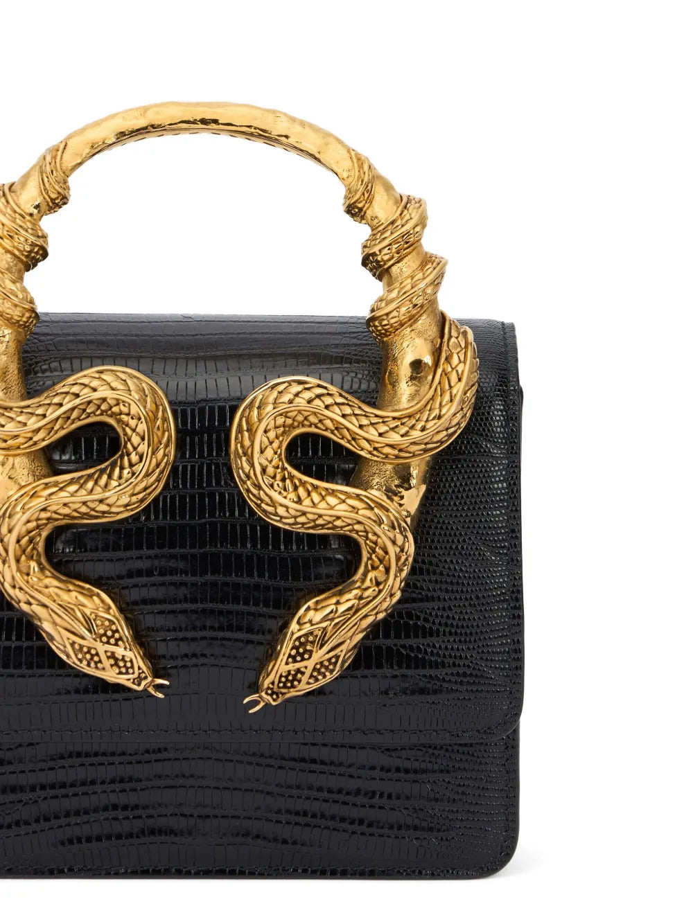 Roberto Cavallisnake-embellished chain tote bag
