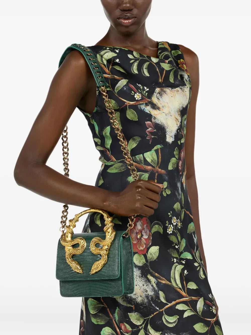 Roberto Cavallisnake-embellished tote bag