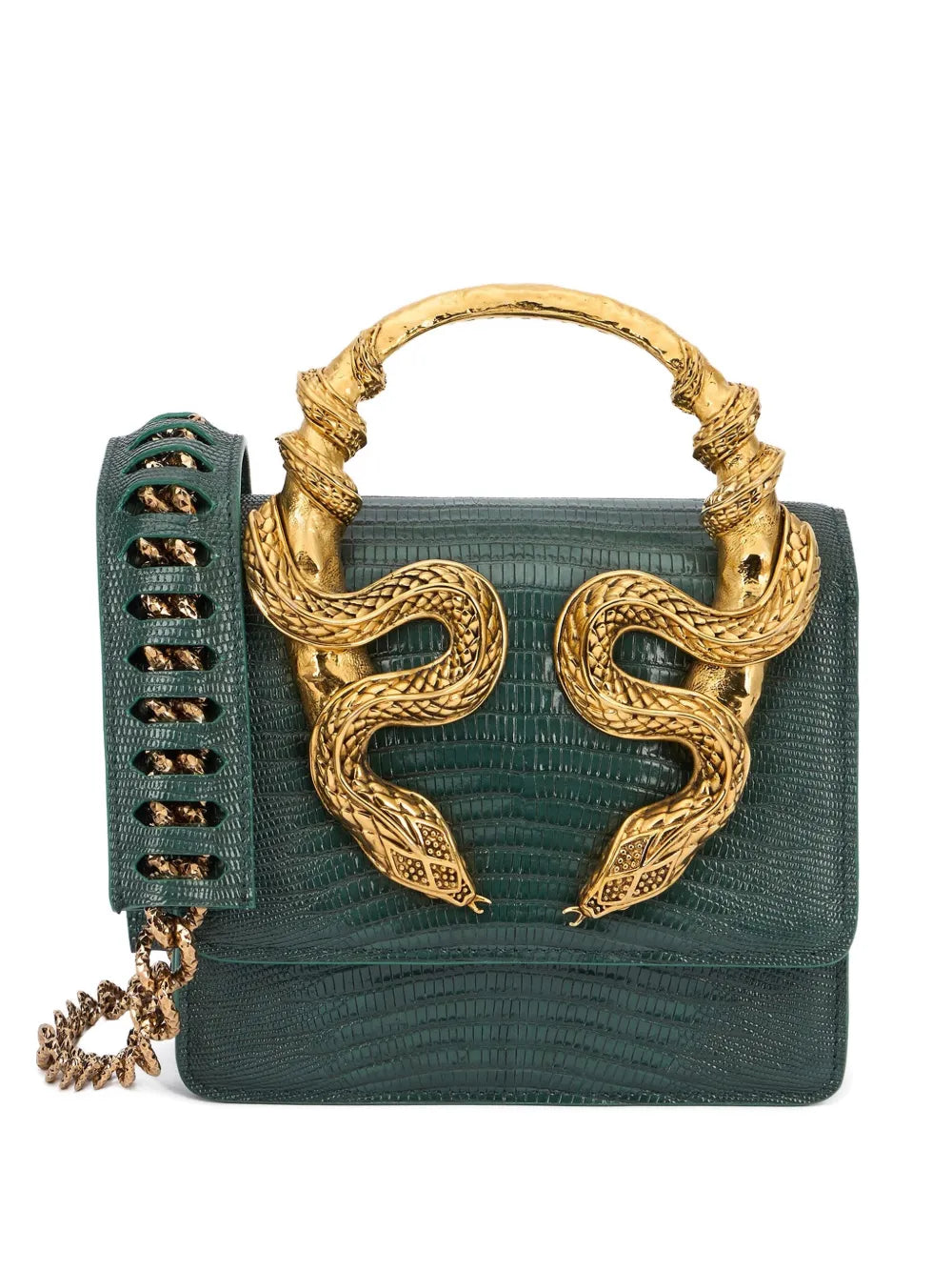Roberto Cavallisnake-embellished tote bag