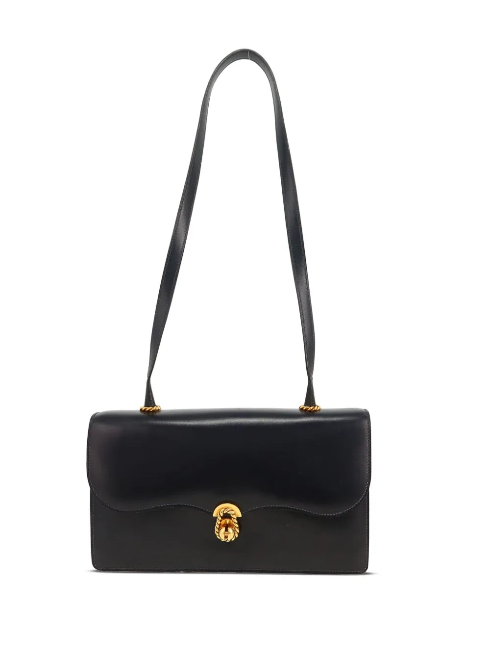 Pre-OwnedHermre-Ownedleather flap-closure shoulder bag