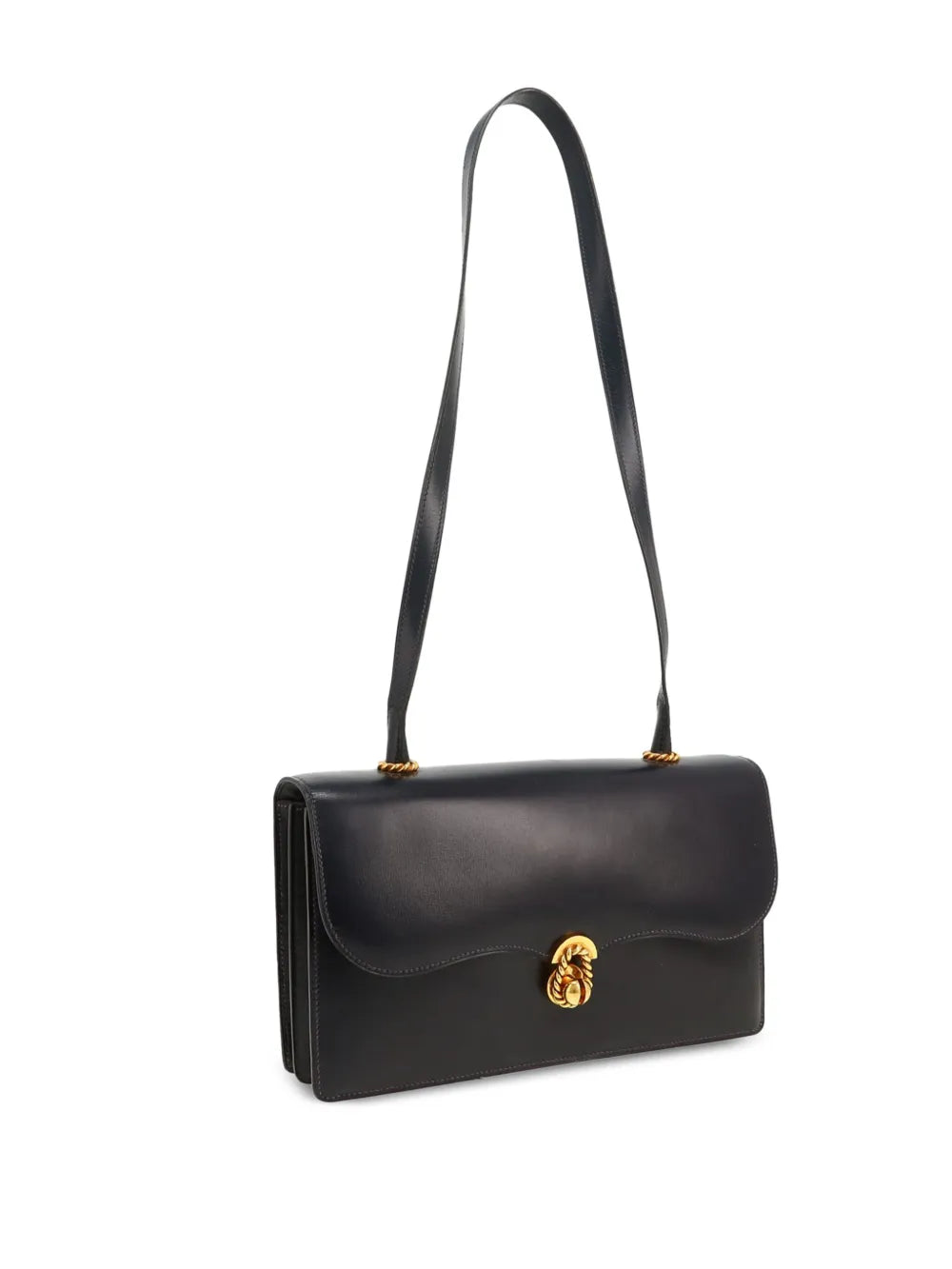 Pre-OwnedHermre-Ownedleather flap-closure shoulder bag