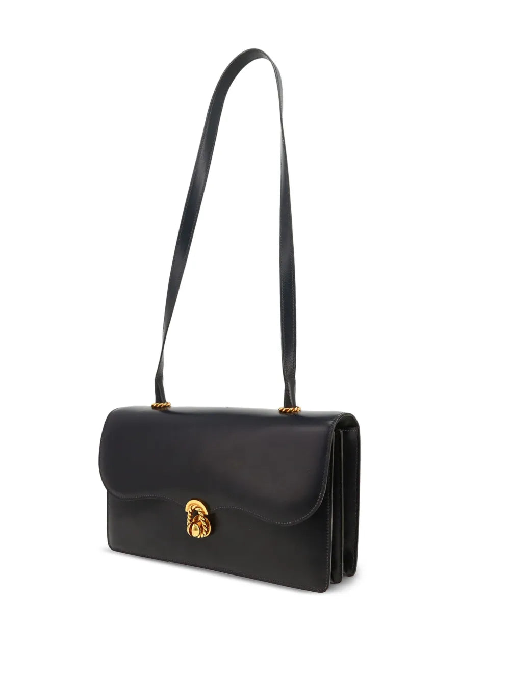 Pre-OwnedHermre-Ownedleather flap-closure shoulder bag