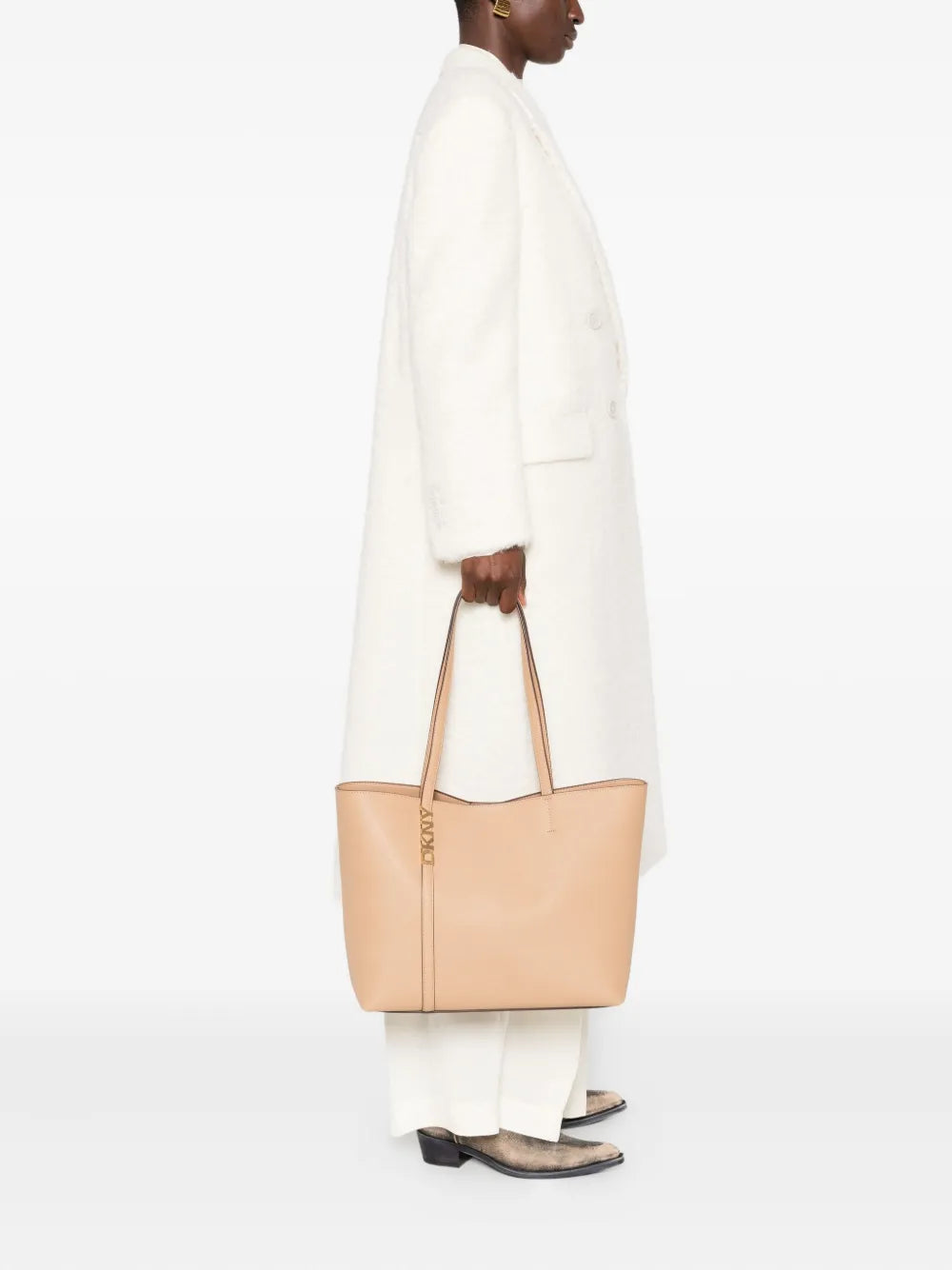 DKNYmedium logo-plaque tote bag