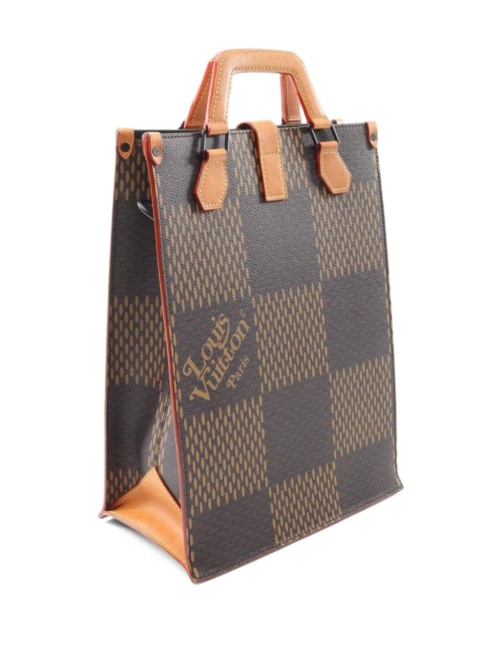 Pre-OwnedLouis Vuitton Pre-Ownedx Nigo 2020 mini Damier Ebe Giant handbag