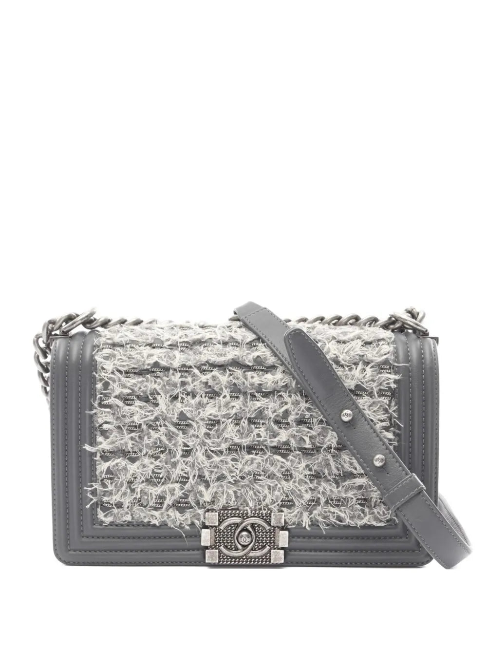 Pre-OwnedCHANEL Pre-Owned2016-2017 Boy tweed shoulder bag
