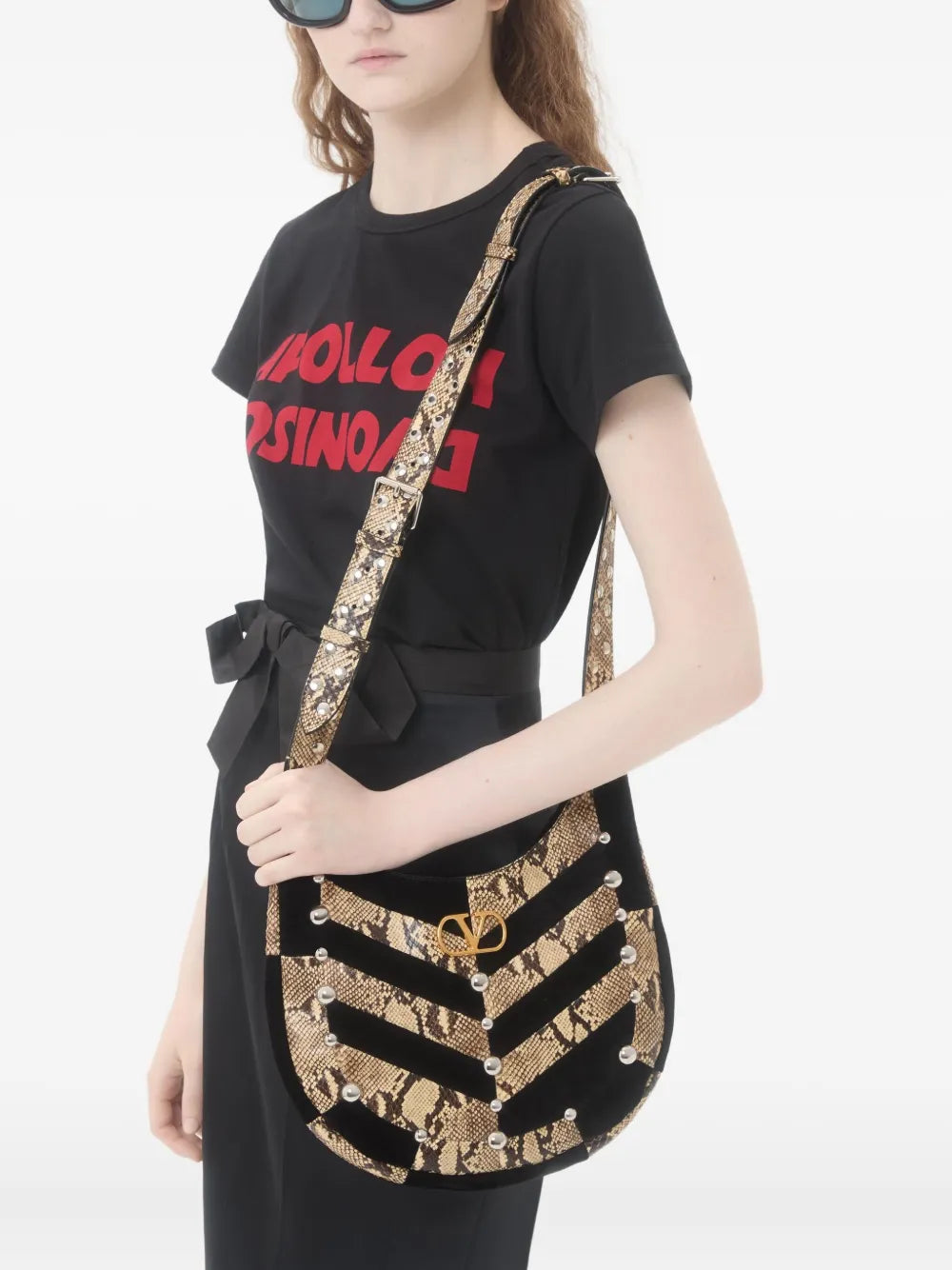 RunwayValentino Garavanismall chevron-patterned shoulder bag