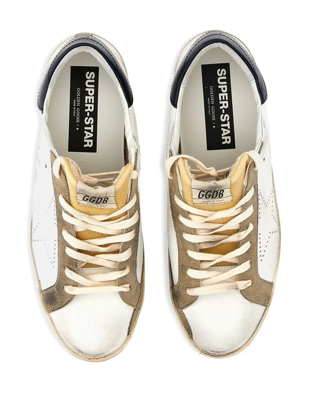 Golden Goose Super-Star Used-Effect Leather Low-Top Sneakers