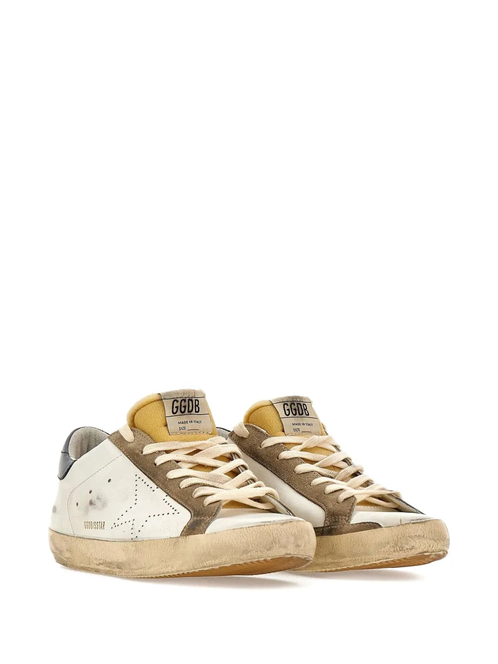 Golden Goose Super-Star Used-Effect Leather Low-Top Sneakers