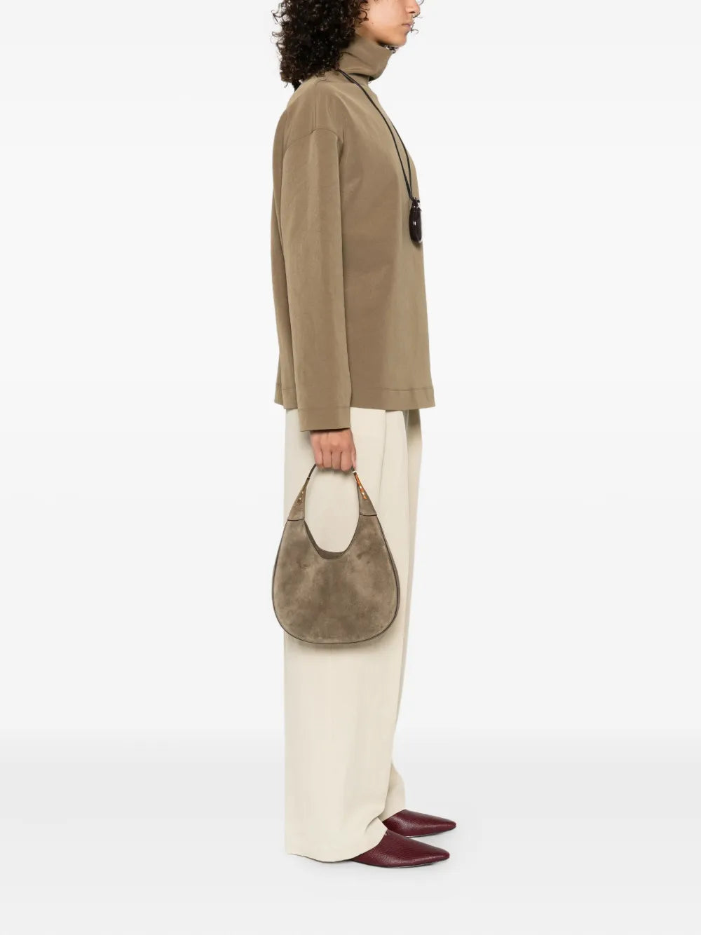 Savette small Florence suede top-handle shoulder bag