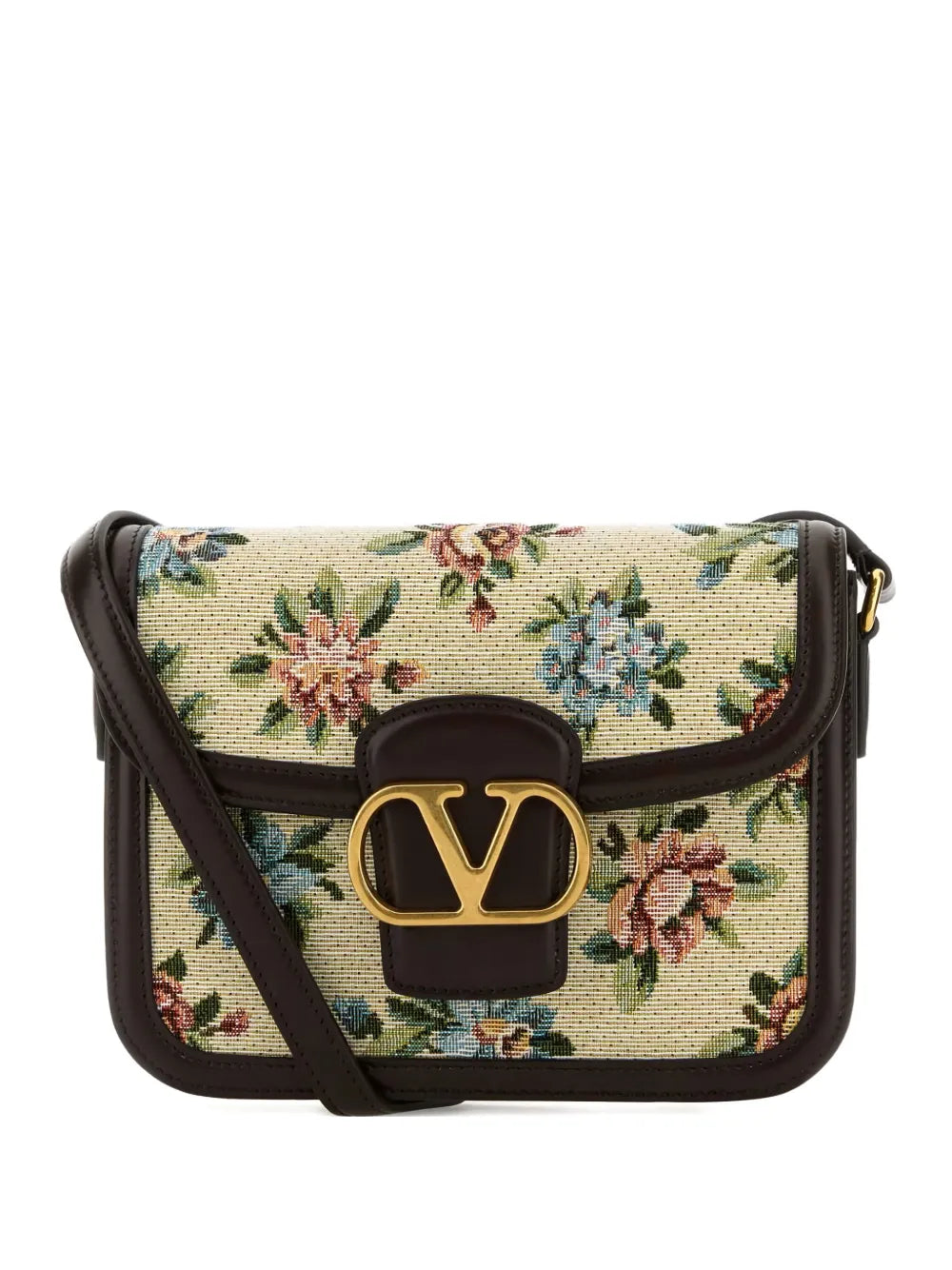 Valentino Garavanifloral-pattern leather cross body bag