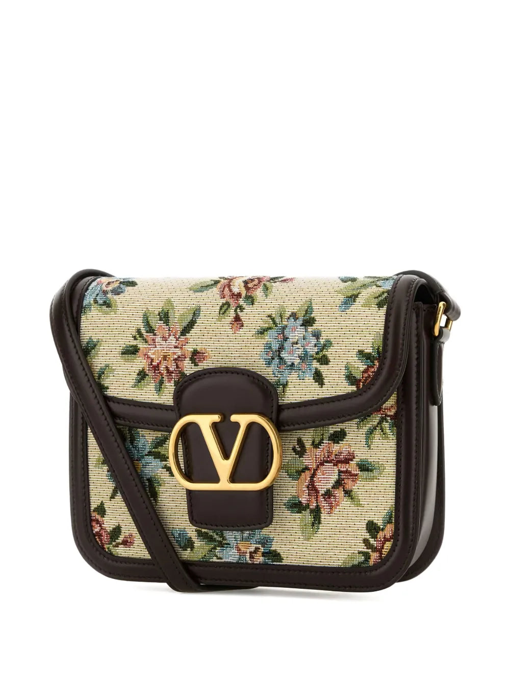Valentino Garavanifloral-pattern leather cross body bag