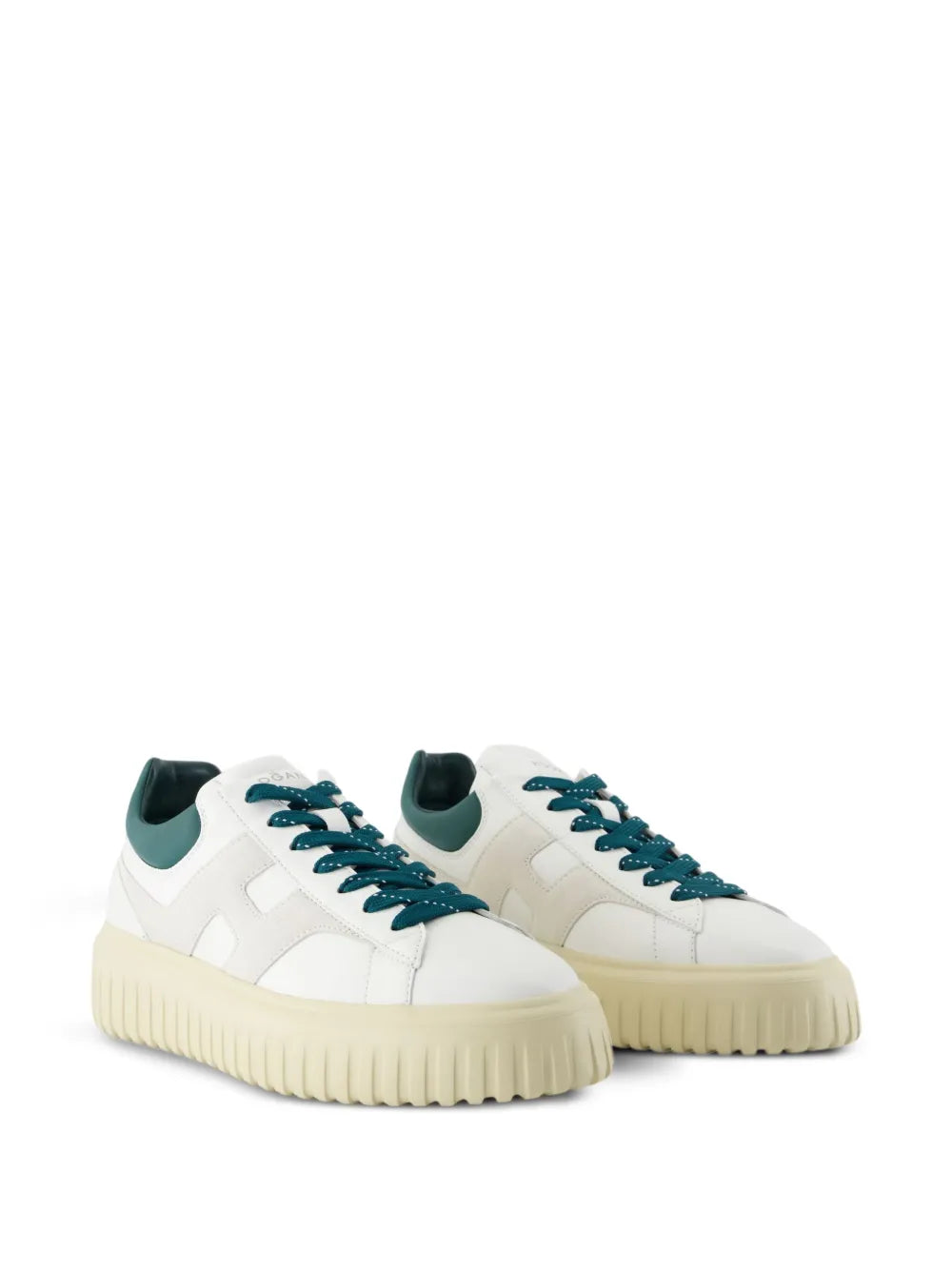Hogan H-Stripes Leather Platform Low-Top Sneakers