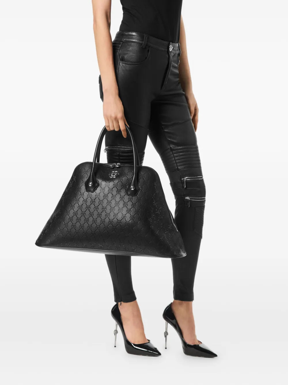 Philipp Pleinmajestic monogram strass shoulder bag