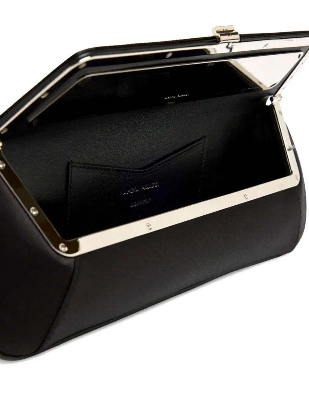 Amina Muaddimetallic-trim clutch bag