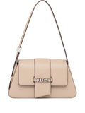 HUGOlogo-plaque flap shoulder bag