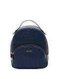 LIU JOlogo-embossed denim backpack