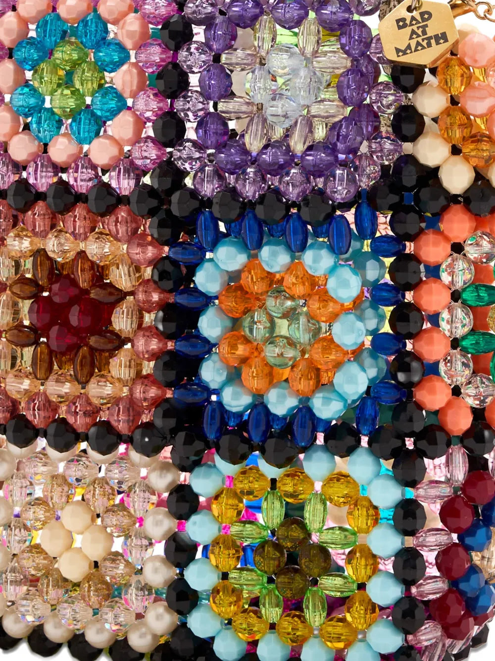 Bad at mathbeaded patchwork bag