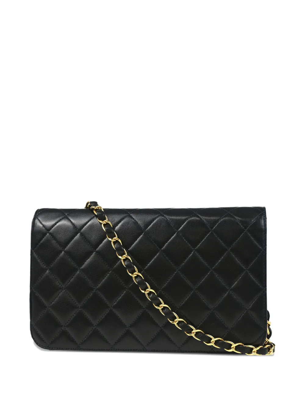 Pre-OwnedCHANEL Pre-Owned2002 small Full Flap quilted lambskin chain shoulder bag