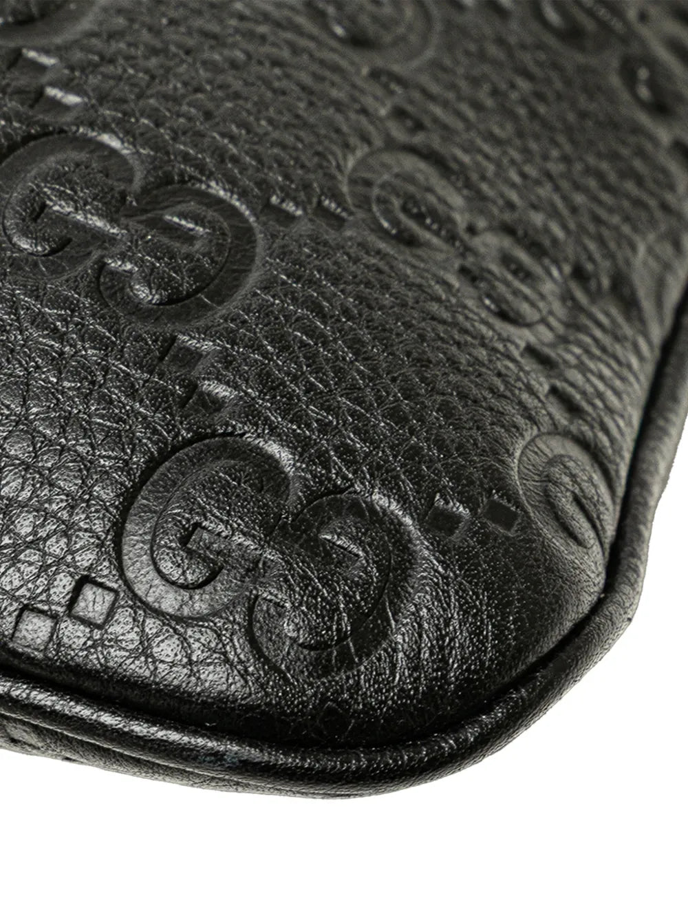 Pre-OwnedGucci Pre-Owned2016-2025 Medium GG Emblem Embossed Leather Shoulder Bag satchel