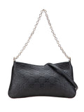 Pre-OwnedGucci Pre-Owned2016-2025 Medium GG Emblem Embossed Leather Shoulder Bag satchel