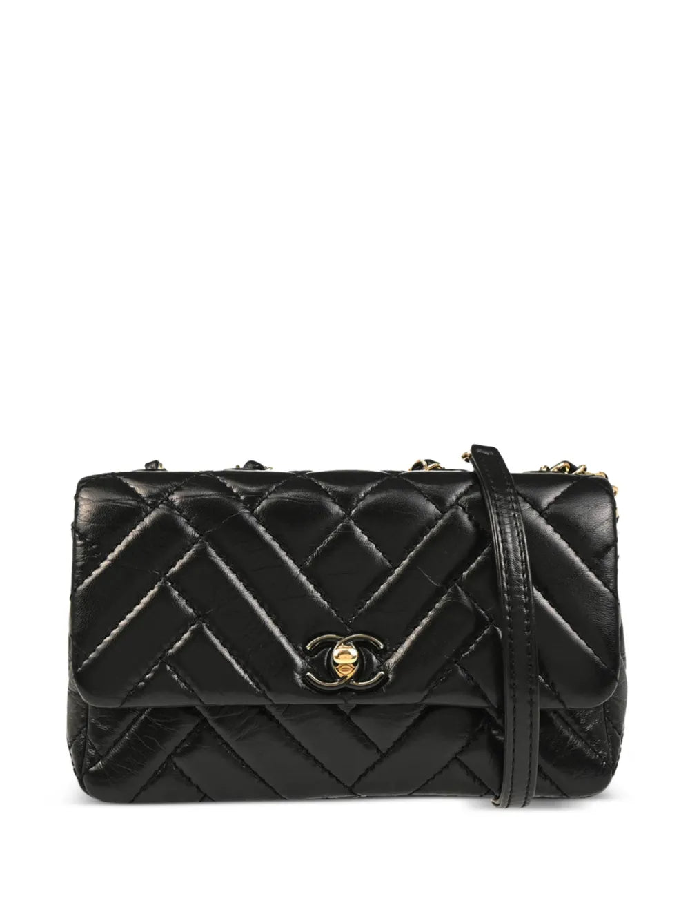 Pre-OwnedCHANEL Pre-Owned2019 Bias Stitch Straight Flap shoulder bag