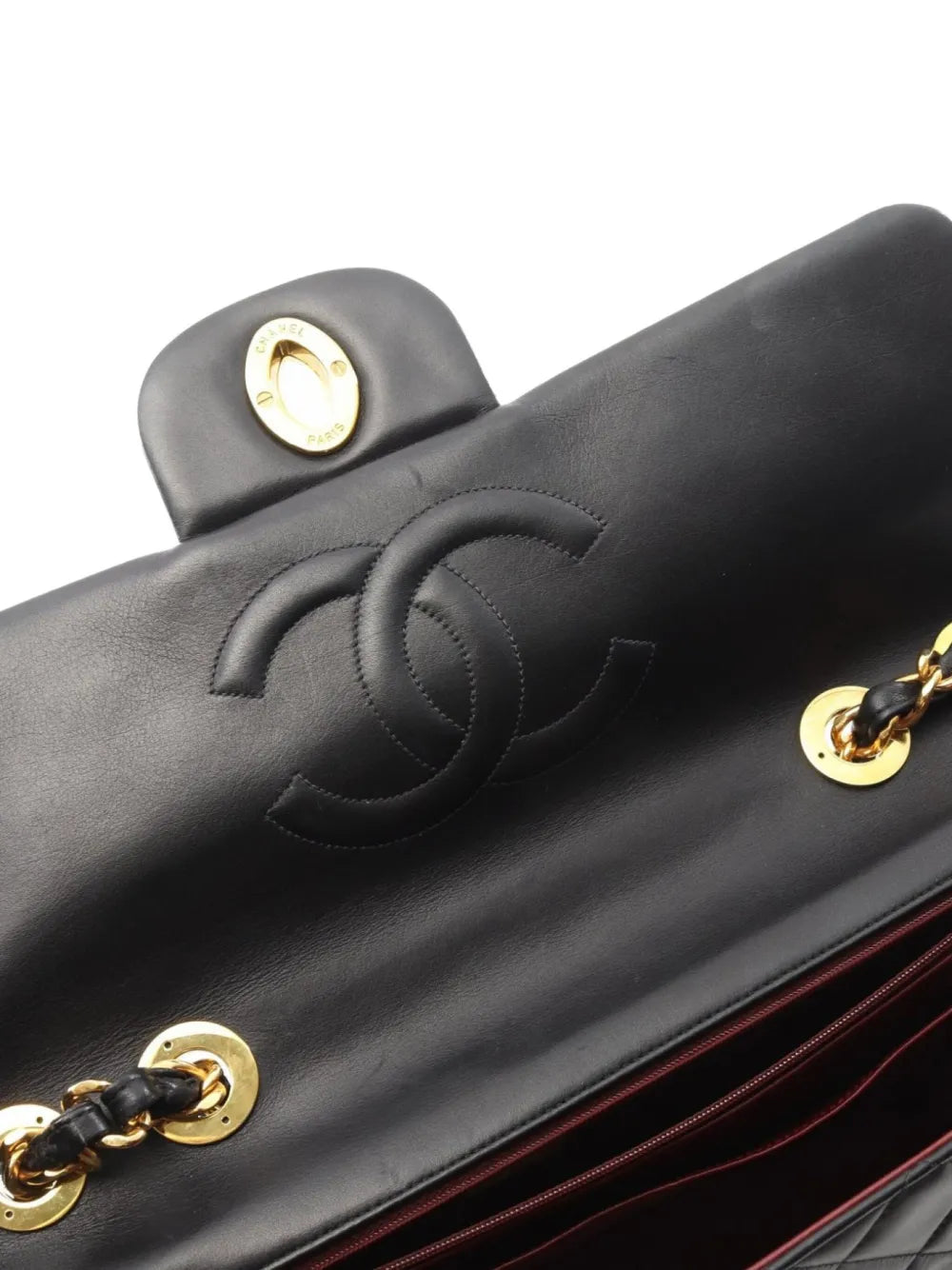 Pre-OwnedCHANEL Pre-Owned1991 Deca Matlasslambskin shoulder bag