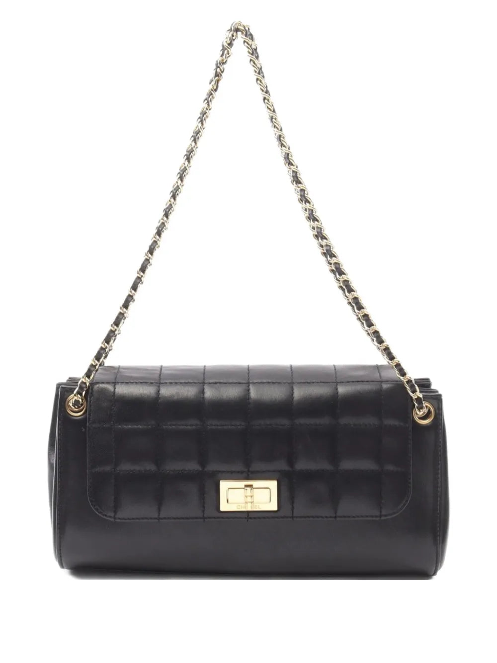 Pre-OwnedCHANEL Pre-Owned2002-2003 Chocolate Bar W lambskin shoulder bag