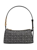 DKNYlogo-plaque top-handle bag
