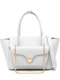 Coccinellechain-detail leather tote bag