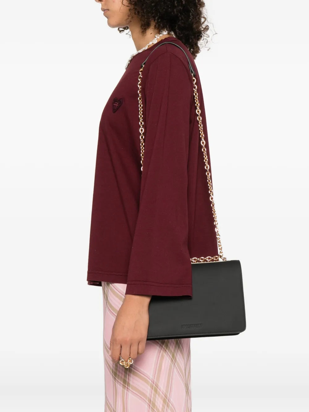 Love Moschinosmall logo-plaque shoulder bag
