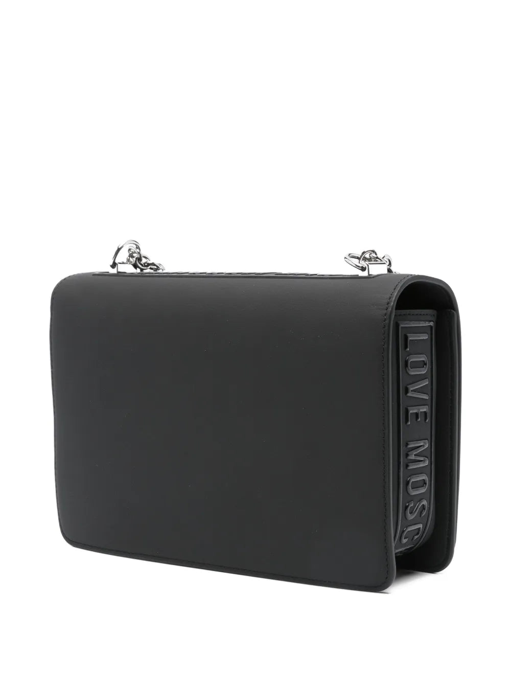 Love Moschinologo-debossed chain shoulder bag