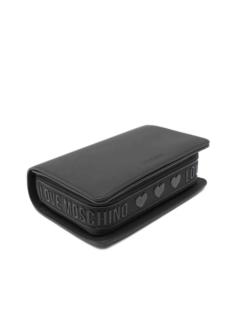 Love Moschinologo-debossed chain shoulder bag