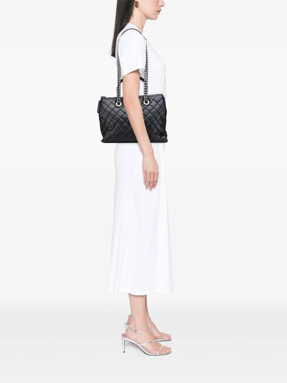 Pre-OwnedCHANEL Pre-Owned2014-2015 Medium Quilted Calfskin Boy Chained Tote satchel