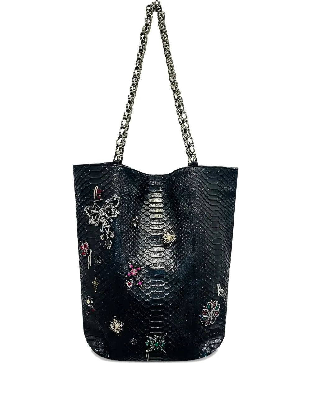 Pre-OwnedCHANEL Pre-OwnedParis London python-leather tote bag