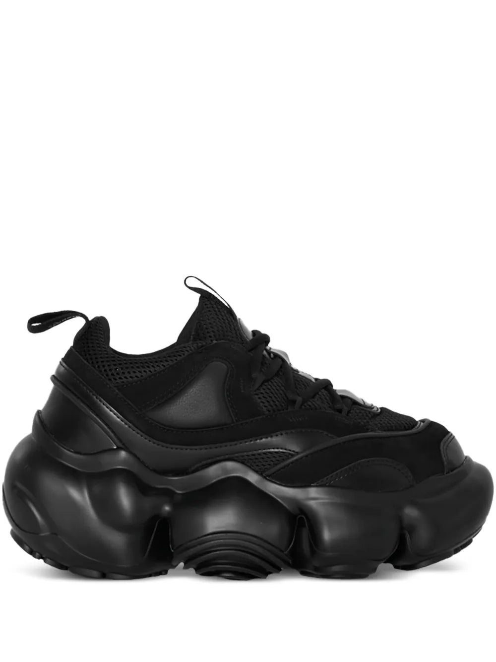 Grounds Moopie Jaws Chunky Black Sneakers
