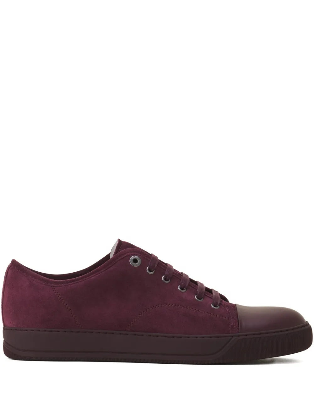 Lanvin Suede Leather Cap-Toe Sneakers