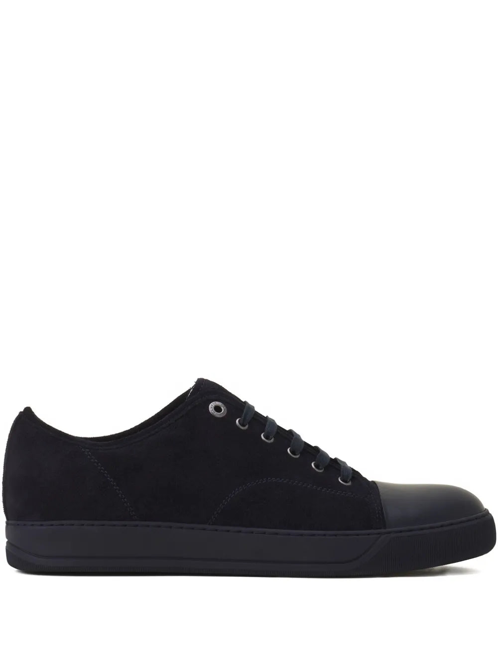 Lanvin Suede Leather Cap-Toe Sneakers