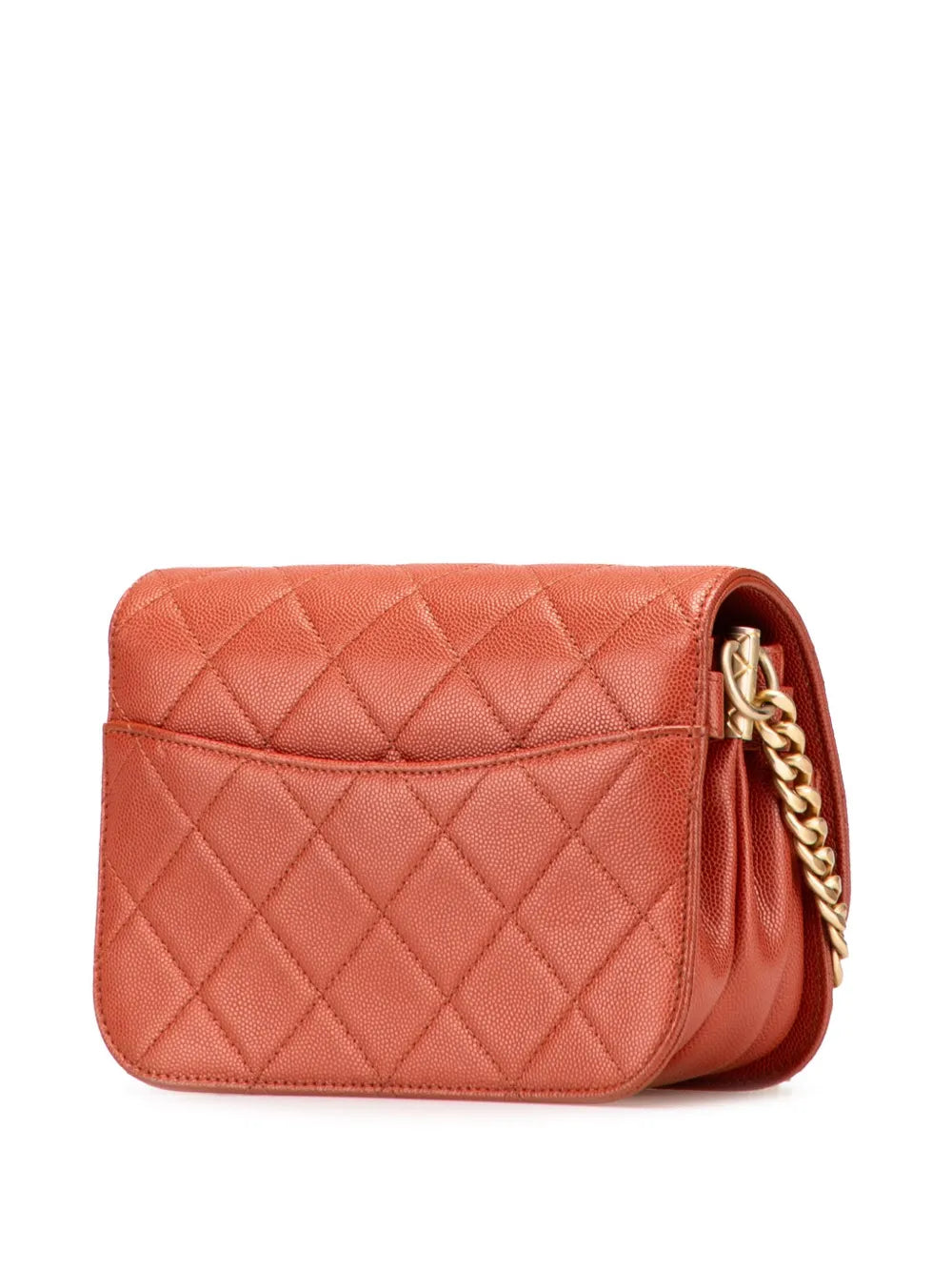 Pre-OwnedCHANEL Pre-Owned2021-2025 Mini CC Quilted Caviar Messenger Single Flap crossbody bag