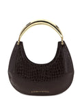 Elisabetta Franchismall Hobo crocodile-effect metal-top-handle shoulder bag