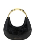 Elisabetta Franchicrocodile-print half-moon shoulder bag