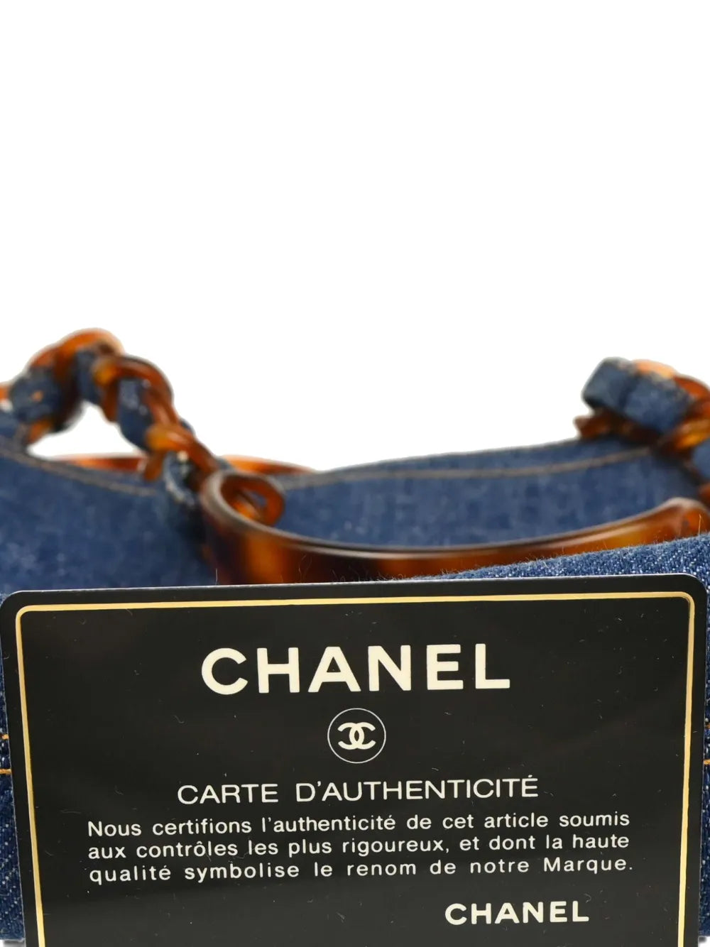 Pre-OwnedCHANEL Pre-Owned1998 denim chain tote bag