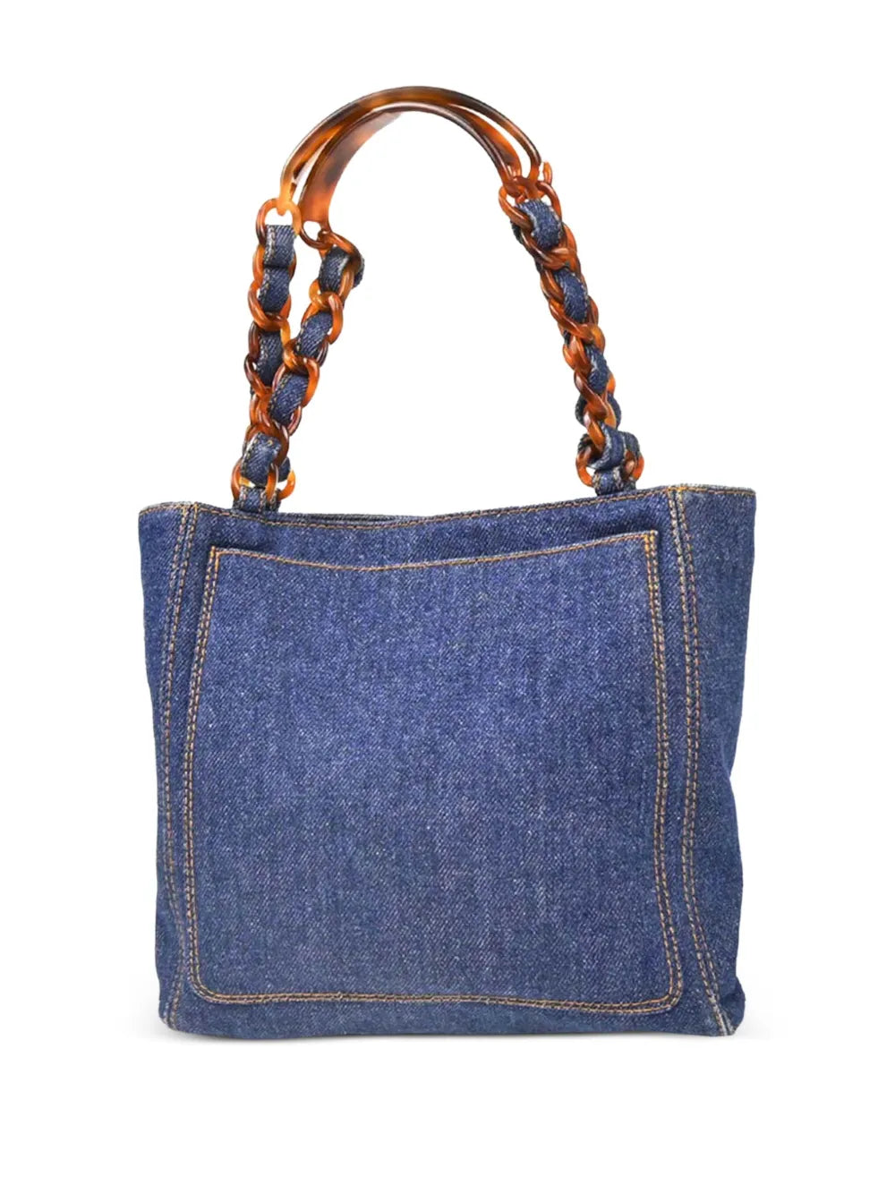 Pre-OwnedCHANEL Pre-Owned1998 denim chain tote bag