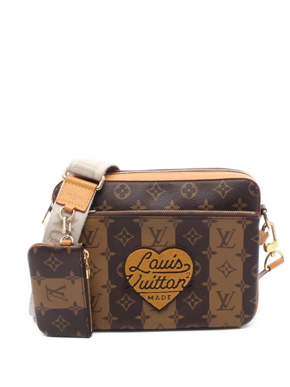 Pre-OwnedLouis Vuitton Pre-Ownedx Nigo 2021 monogram stripe messenger bag