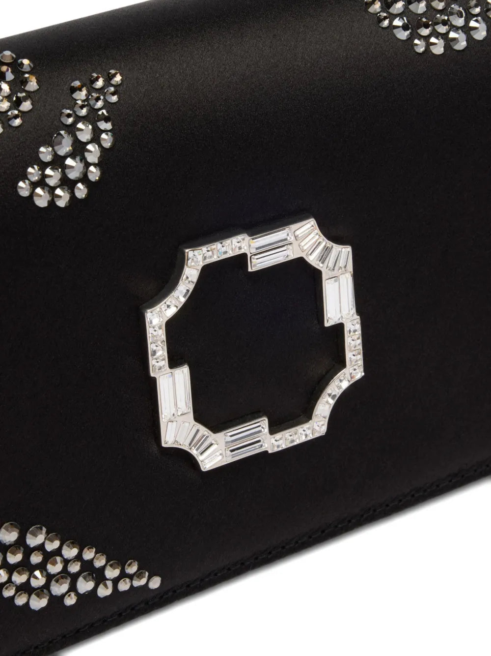 Malone SouliersVivien crystal-embellished satin clutch