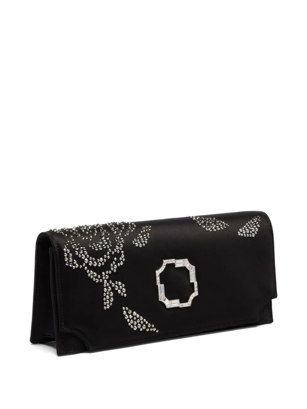Malone SouliersVivien crystal-embellished satin clutch