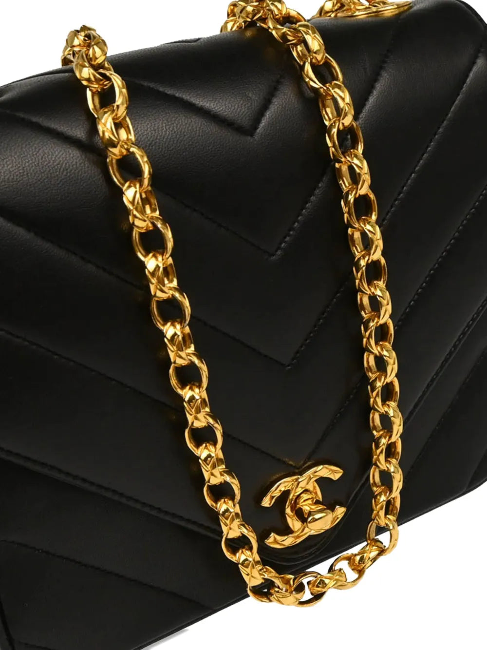 Pre-OwnedCHANEL Pre-Owned1992 chevron-quilting shoulder bag