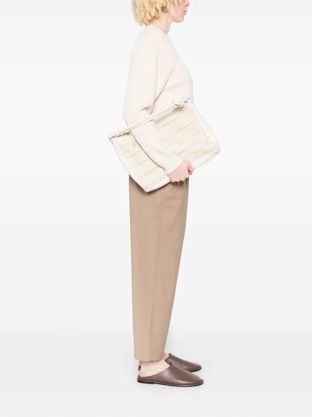 Reptile's Housewoven knot-detail tote bag