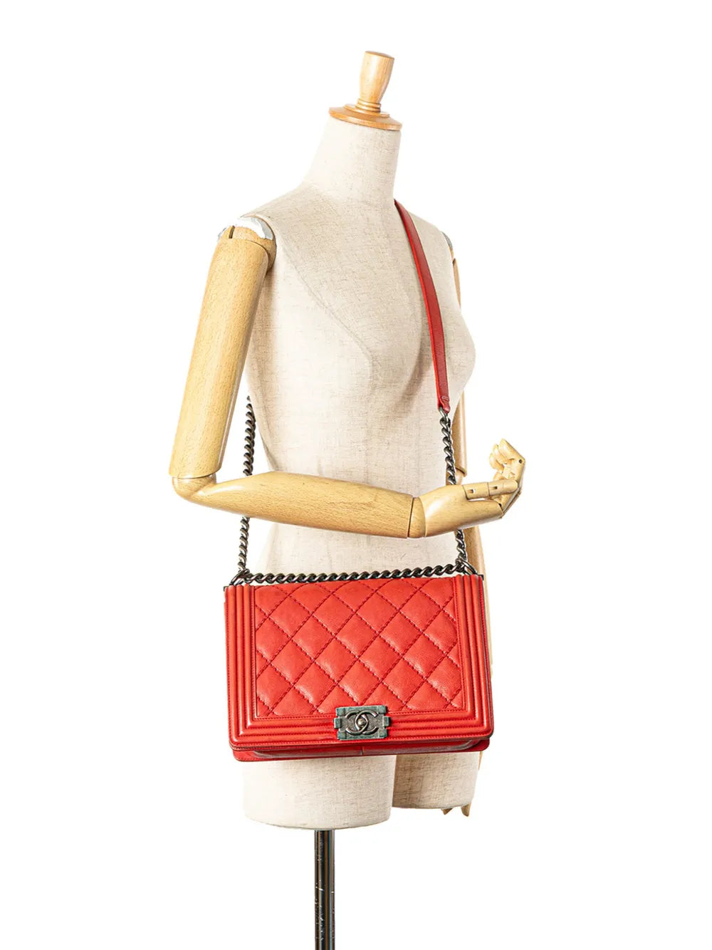 Pre-OwnedCHANEL Pre-Owned2013-2014 Medium Quilted Calfskin Wild Stitch Boy Flap crossbody bag