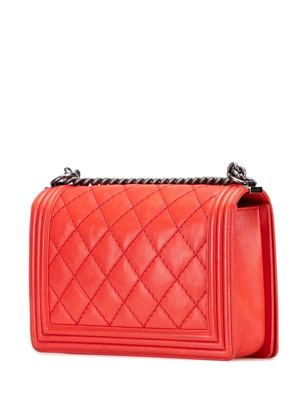 Pre-OwnedCHANEL Pre-Owned2013-2014 Medium Quilted Calfskin Wild Stitch Boy Flap crossbody bag